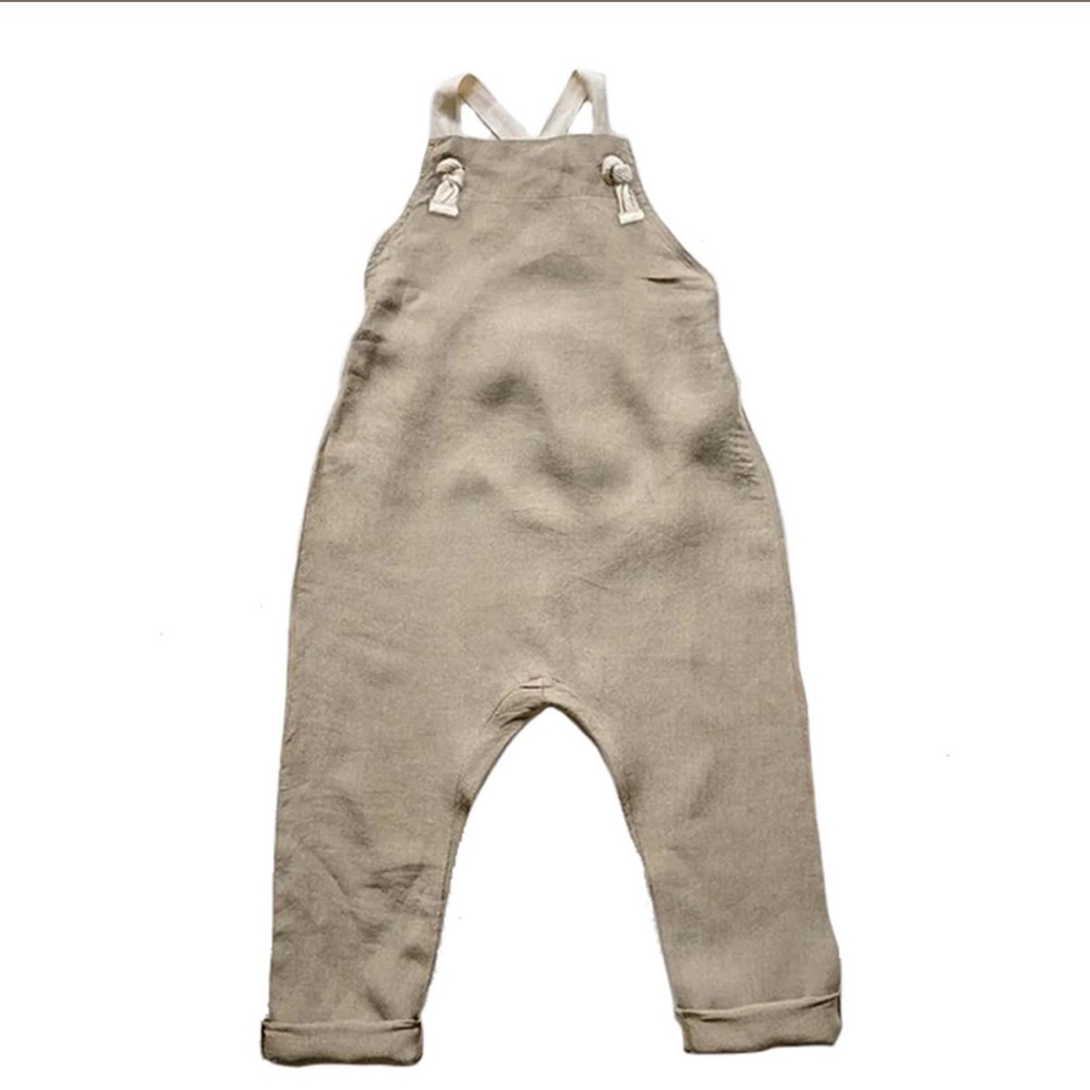 The Simple Folk Linen Overalls. 4-5 YRS.